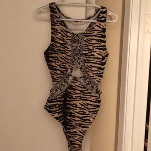 Cut out one piece swimsuit